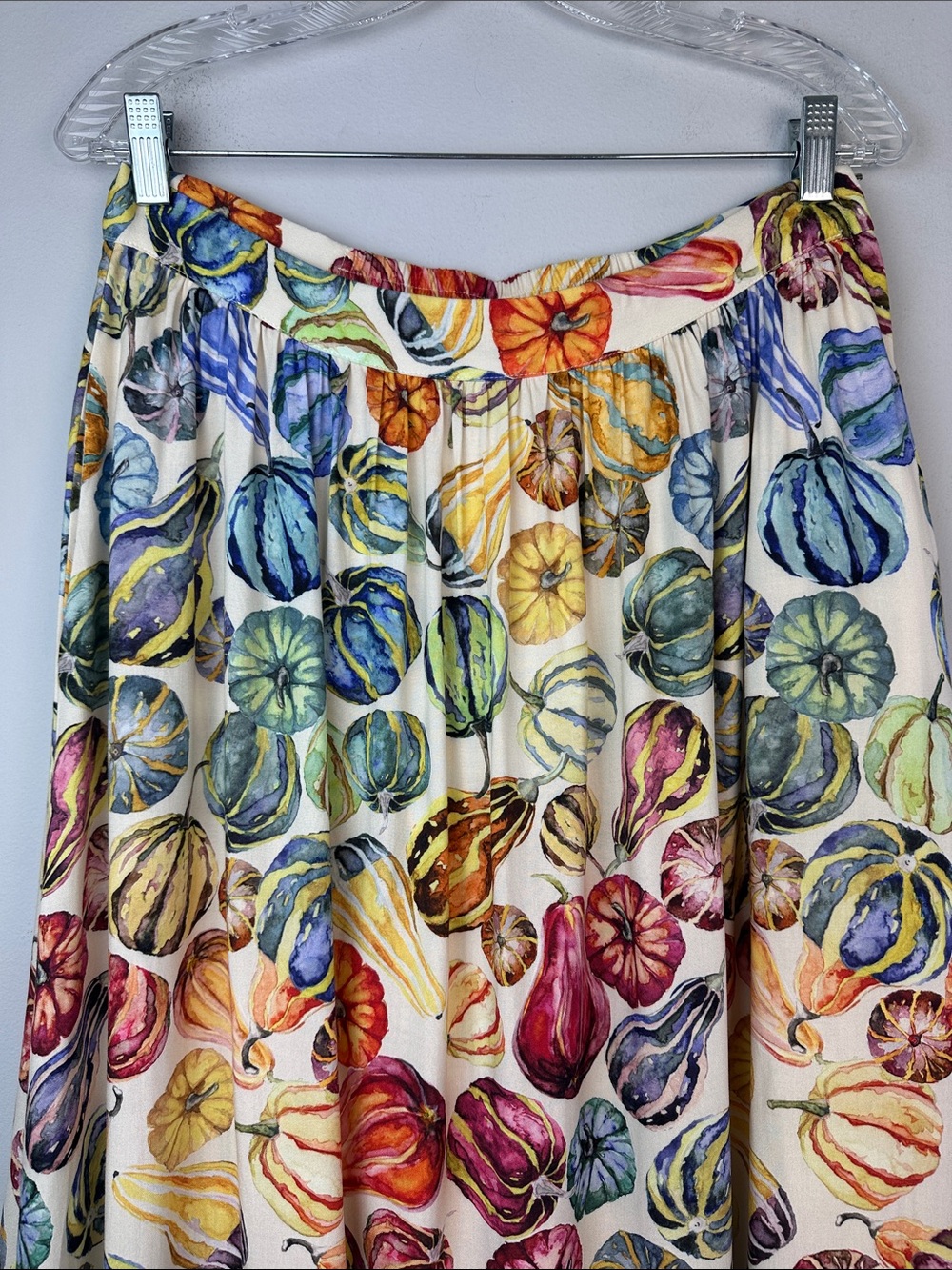 ModCloth Cream Floral A-Line Skirt with Multicolor Print - Picture 3 of 16